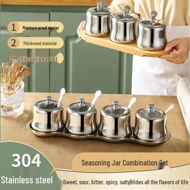 Mielang 304 Stainless Steel 4-Piece Seasoning Set