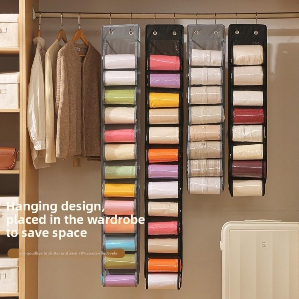 Foldable Compartment Storage Hanger Roll Organiser Closet Storage Hanger  Closet Organisation