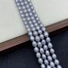 1String, Grey Natural Freshwater Pearls, Handmade Rice Pearl Beads for Jewelry Making DIY Crafts (Beads 7-8mm, Length 36cm)