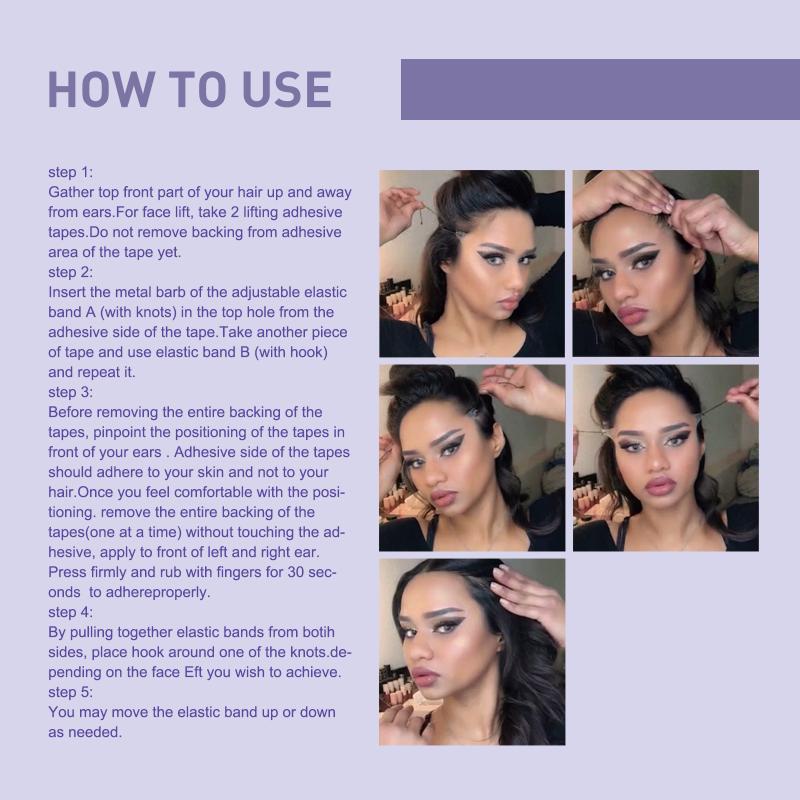 Ultra Lift Face Tape mit unsichtbaren Fäden Face Slimming Anti-Falten-Aufkleber für tägliches natürliches Party-Hochzeits-Make-up