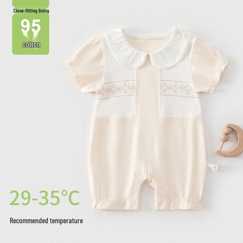 Angel Garden Summer Short Sleeve Newborn Jumpsuit Romper