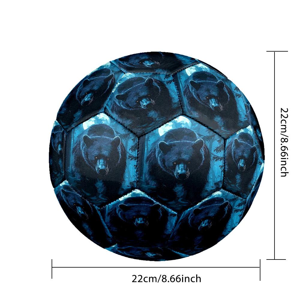 1 pezzo Orso Foresta Illuminata dalla Luna Taglia 5 Pallone da Calcio Pallone da Calcio Professionale per Partite e Allenamento Sportivo Indoor e Outdoor Leggero Resistente c6511