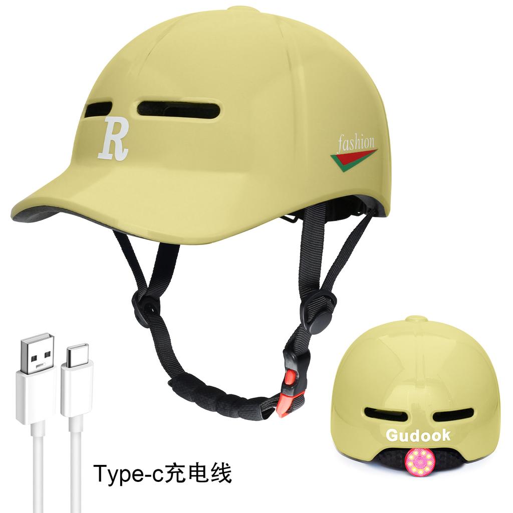 Integrated Baseball Cap Leisure Bicycle Riding Commuter Four Seasons Helmet Skateboard Roller Skating Baseball Motorcycle Cap