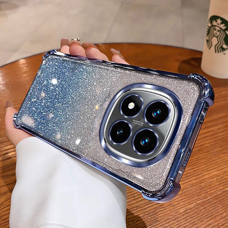 

Чехол для Redmi Note14 pro 4G Блестящая накладка для телефона Для Xiaomi Redmi Note 14 pro plus 5G 14C Задняя Прозрачная Роскошный Женский Чехол Note14 Redmi Note14 4G синий