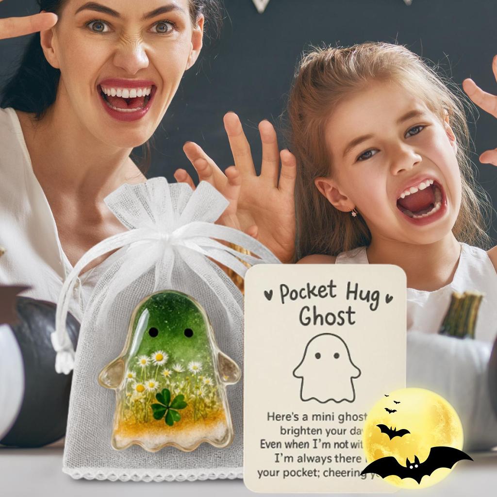 Pocket Ghost Card Pocket Encouragement Card Ghost Bat Crow Death God Inspirational Keepsake For Graduates Team Incentives Adults