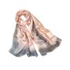 Silky  Scarf Color Contrast Satin Scarf Flower Printed Sunscreen Mid-length Scarf