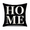 Simple Household Items Letter Geometric Print Square Pillowcase Car Cushion Sofa Pillowcase