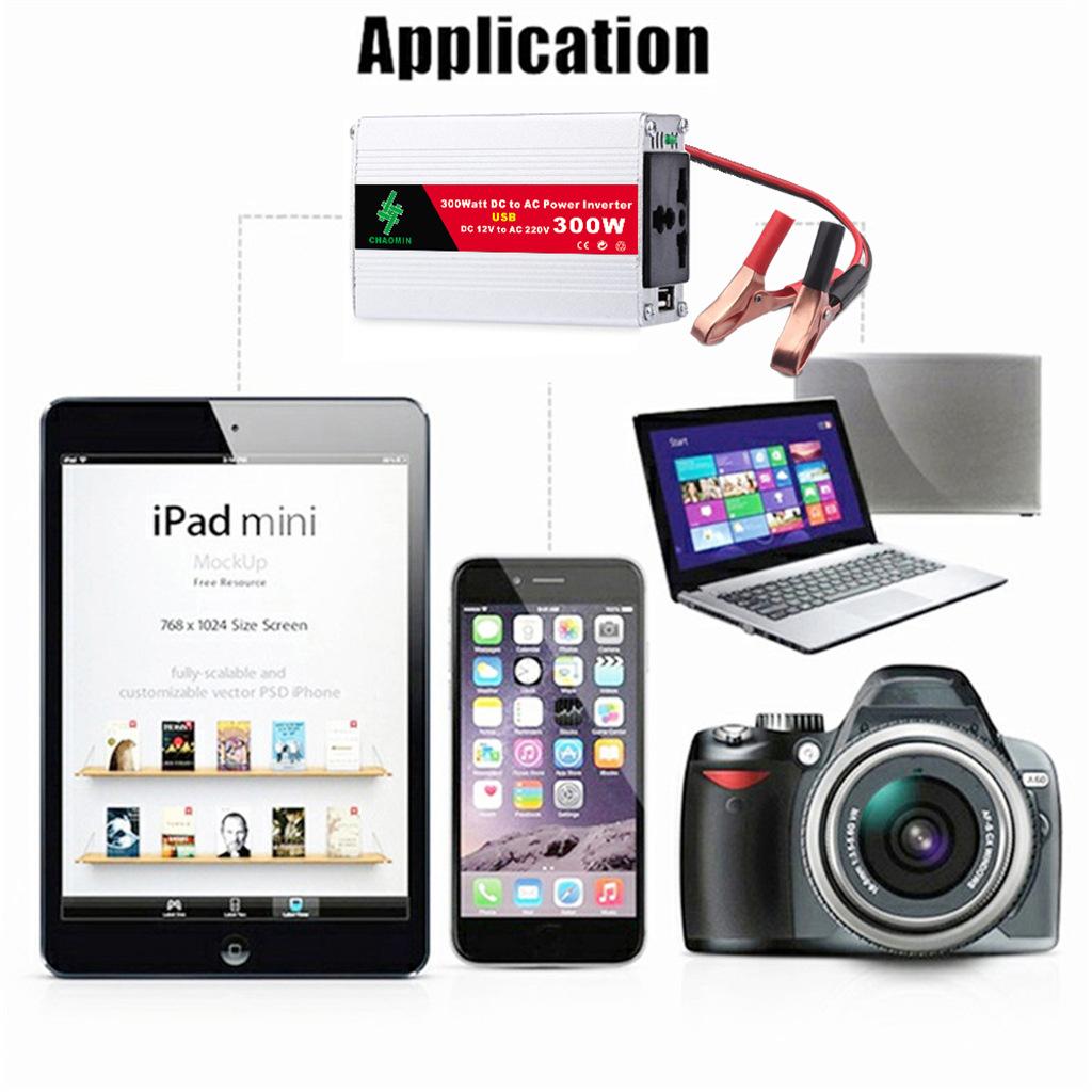 Samochodowy Zewnętrzny Inwerter Solarny 150W200W250W300W Akumulator z Przetwornicą Mocy z Gniazdem Zapalniczki