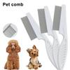 2 szt. Grzebień do sierści zwierząt domowych ze stali nierdzewnej o drobnych zębach Środek do usuwania strupów, śluzu, plam łzowych Wielofunkcyjny grzebień do pielęgnacji psów i kotów Akcesoria dla zwierząt