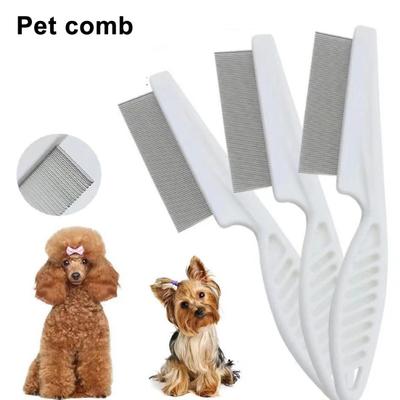2Pcs Pet Hair Comb with Stainless Steel Fine Teeth Crust Mucus Tear Stain Remover Multifunctional Dog Cat Grooming Comb Pet Supplies