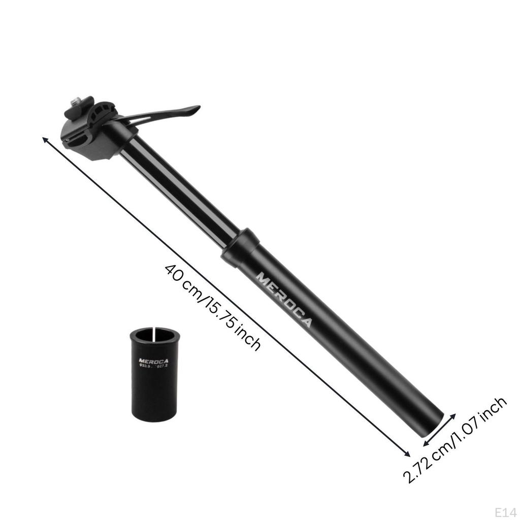 Dropper Seatpost with Remote Lever Aluminum Alloy Adjustable 27.2 Mm Post