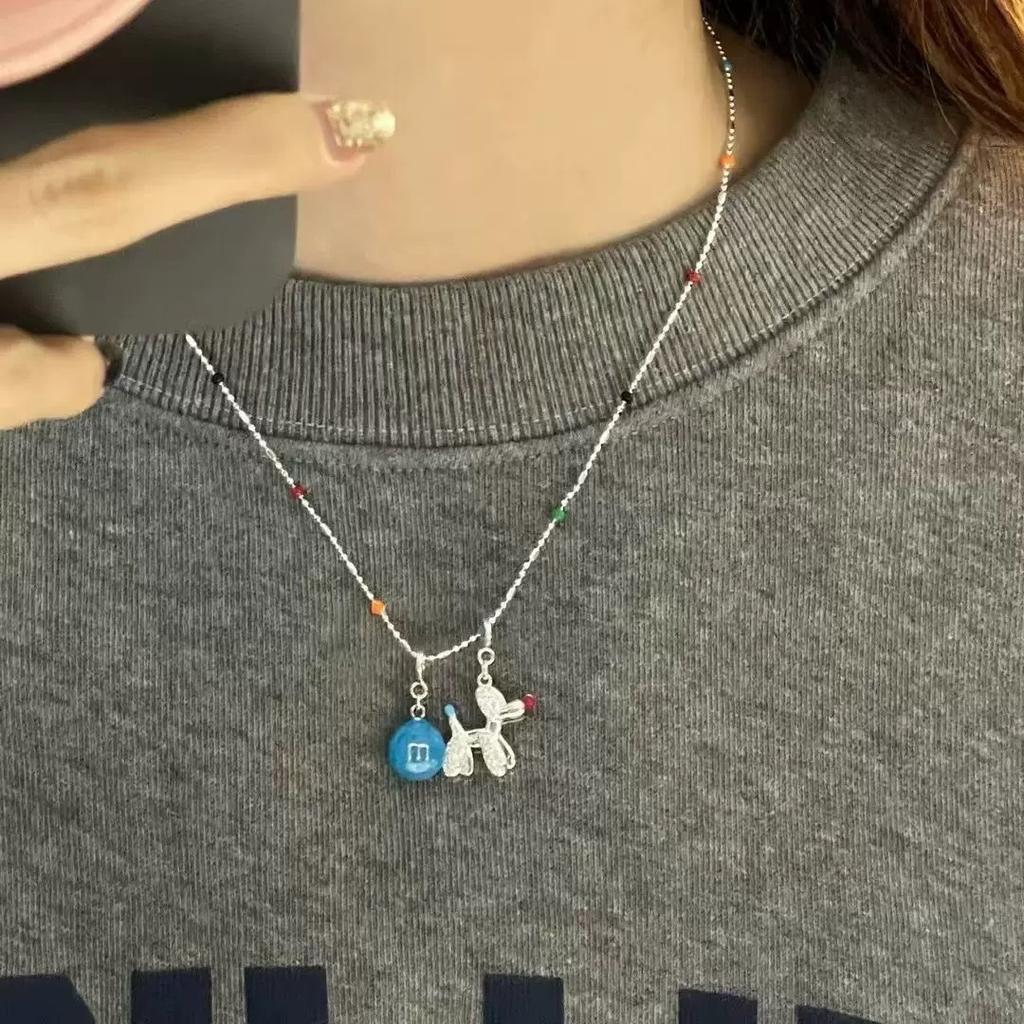 Cute Cartoon Cat Pendant Necklace Woven High-end Personality Necklace