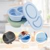 4Pcs Silicone Snack Container with Lid Reusable Condiment Container with 2 Compartments Ideal for On the Go Meals and Parties