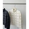 Womens Lightweight Down Jacket Winter Warm Slim Fit Stand Collar White Duck Coat Daily Commute