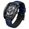 ZEROO M1D THE AURIGA Mechanical Skeleton Damascus Watch Hand-Wound Men's (ZM001DBBL) [Authentic] (Blue/Black Case)