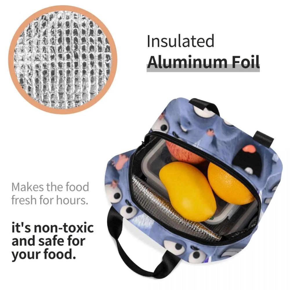 Cartoon Anime Insulated Lunch Bag for Women Office Cooler Thermal Food Box Tote Portable Lunch Boxes Container