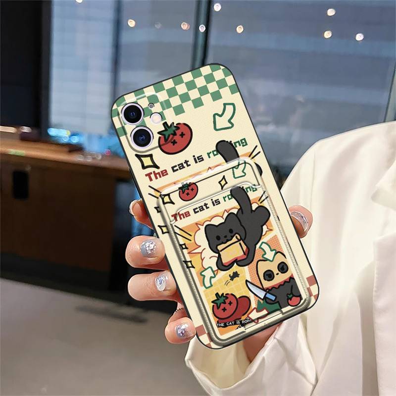 Fashion Design Dirt-resistant Phone Case For iphone 12 Mini/ip12Mini Soft case Anti-knock Cartoon Card sleeve Silicone
