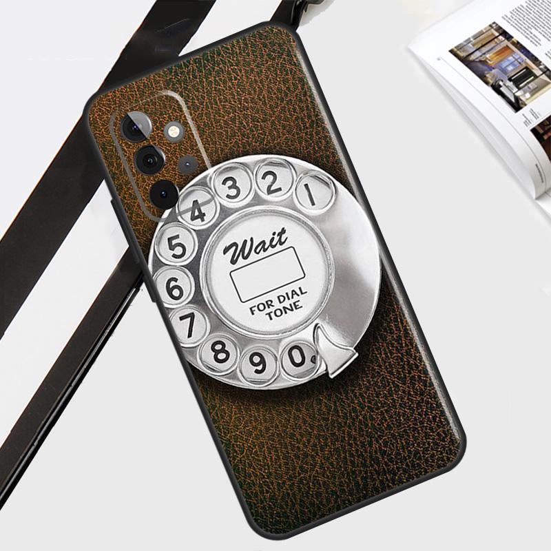 Retro Blue Payphone Vintage Case For Samsung Galaxy A06 A56 A36 A26 A16 A54 A34 A14 A12 A22 A32 A52 A13 A53 A15 A35 A55