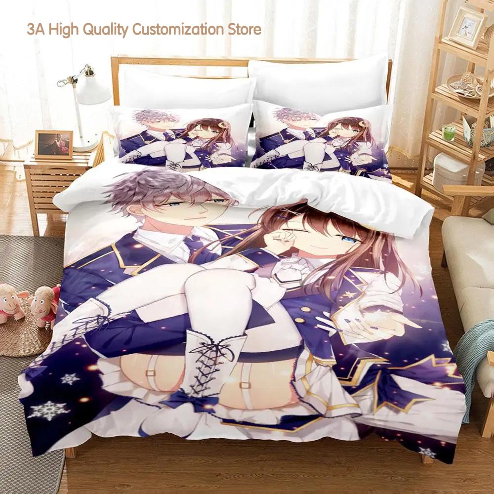 Ensemble Stars Bedding Set Single Twin Full Queen King Size Bed Set Adult Boys Bedroom Duvetcover Sets Anime Bed Sheet Set