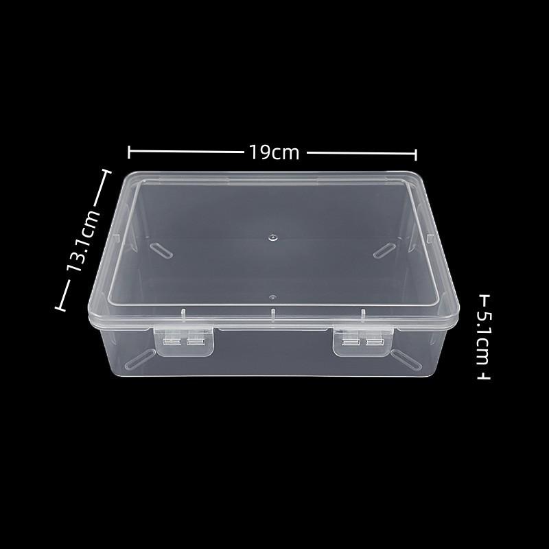 Large Transparent Rectangular Hardware Storage Box with Lid - PP Plastic Tool Accessories Organizer