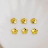 18K Gold Plated Crystal Five-Petal Flower Cap Beads for DIY Jewelry Making.