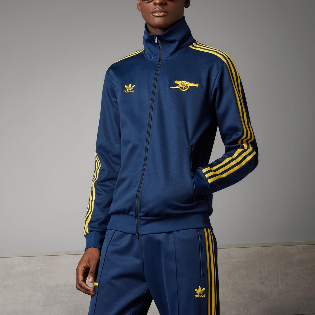 Adidas Originaler Arsenal Beckenbauer Treningsjakke Herre Topper Collegiate-Navy Tribe-Yellow IK8711