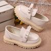 Girls Flats for School Students Black Uniform Shoes Round Toes Glossy  Spring Autumn Children Leather Shoes British Style