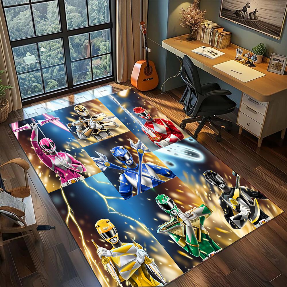 Legendary Super Sentai Ninja Style Rug Carpet Large Area Rug Non Slip Washable Floor Mat Gamer Room Bedroom Home Decor