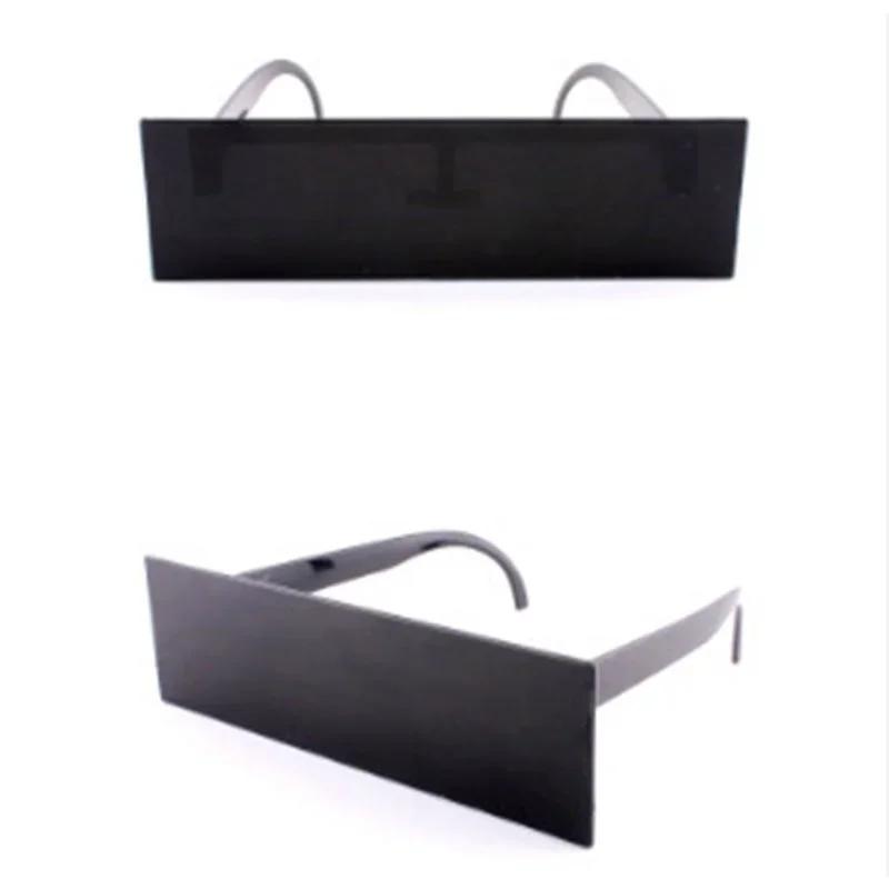 Black Long Frames Square Coded Pixel Sunglasses Flat Sunglasses Rectangular Party Ball Large Sized Sunglasses Unisex Spectacles