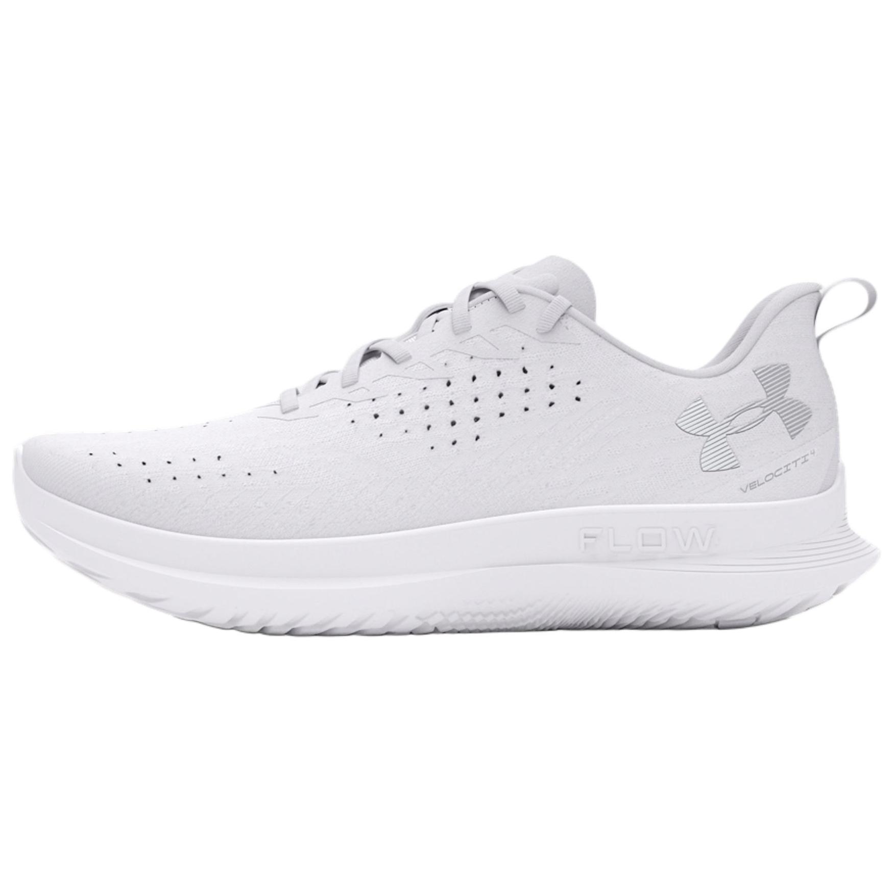 Under Armour Women s Flow Velociti 4 Running Shoes White Metallic Silver 3027586-100 36.5