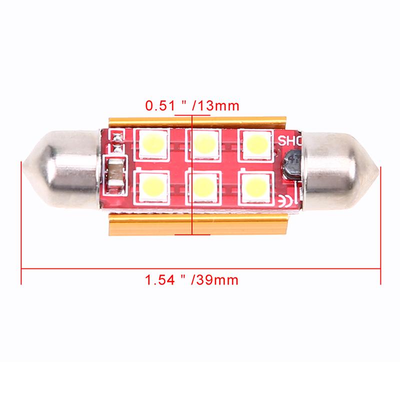 Festoon Canbus 31/36/39/41mm LED Canbus Error Free 4/6SMD 3030 LED Car Interior Light Bulbs Auto Reading Lights White/Ice Blue