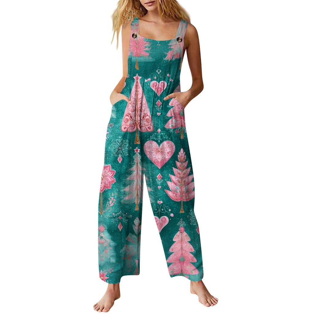 Women's Jumpsuit Printed Casual Loose Jumpsuit