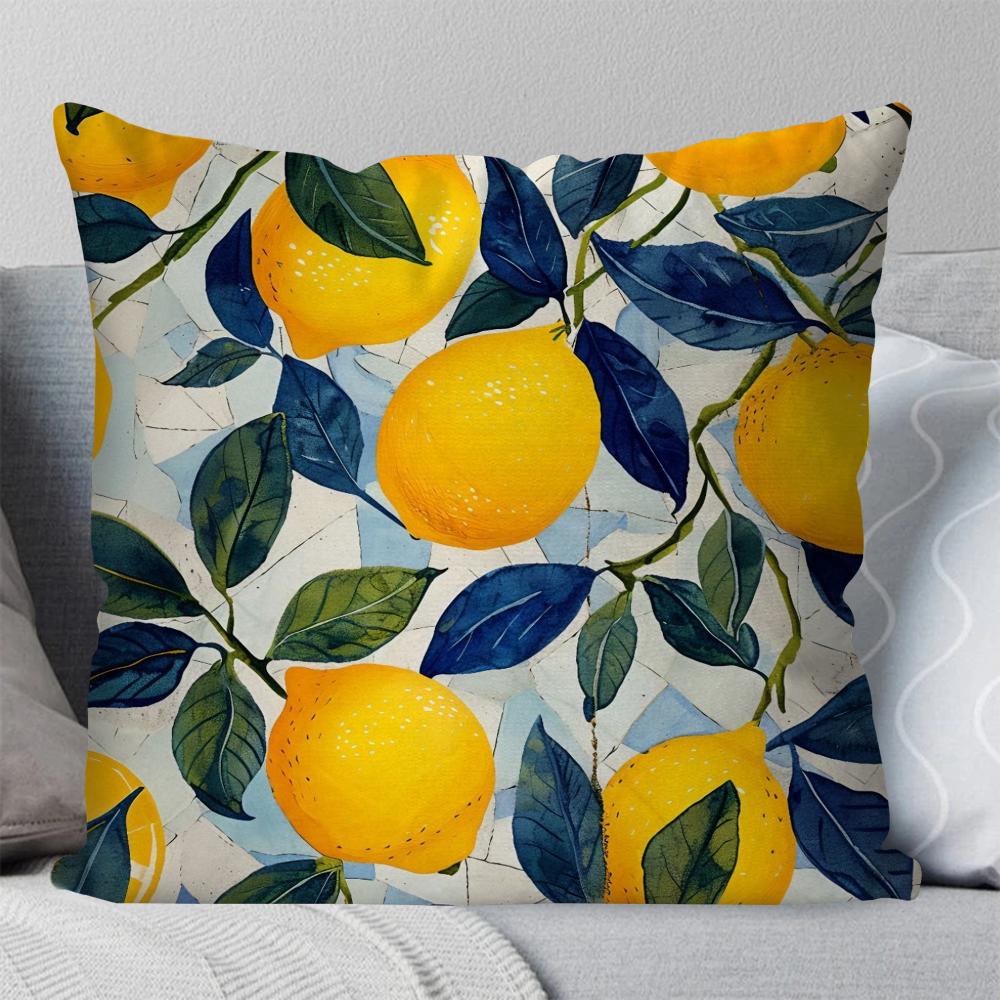 Lemon pillowcase cushion car living room home decoration square pillow bedroom 1PC sofa leisure and comfort