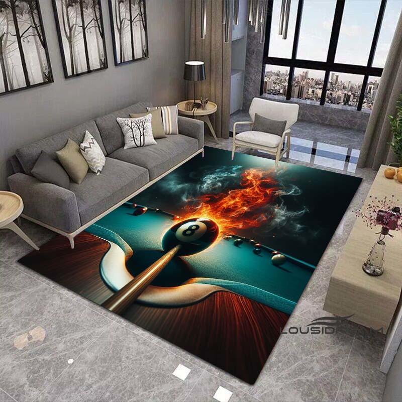 3D Color Black Pool Table Mat Carpet, Billiard Carpet, Ball Sports Carpet, Suitable for Living Room, Floor, Living Room,
