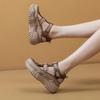 Retro height-increasing and thin hole sandals, new thin hollow breathable sports sandals in summer