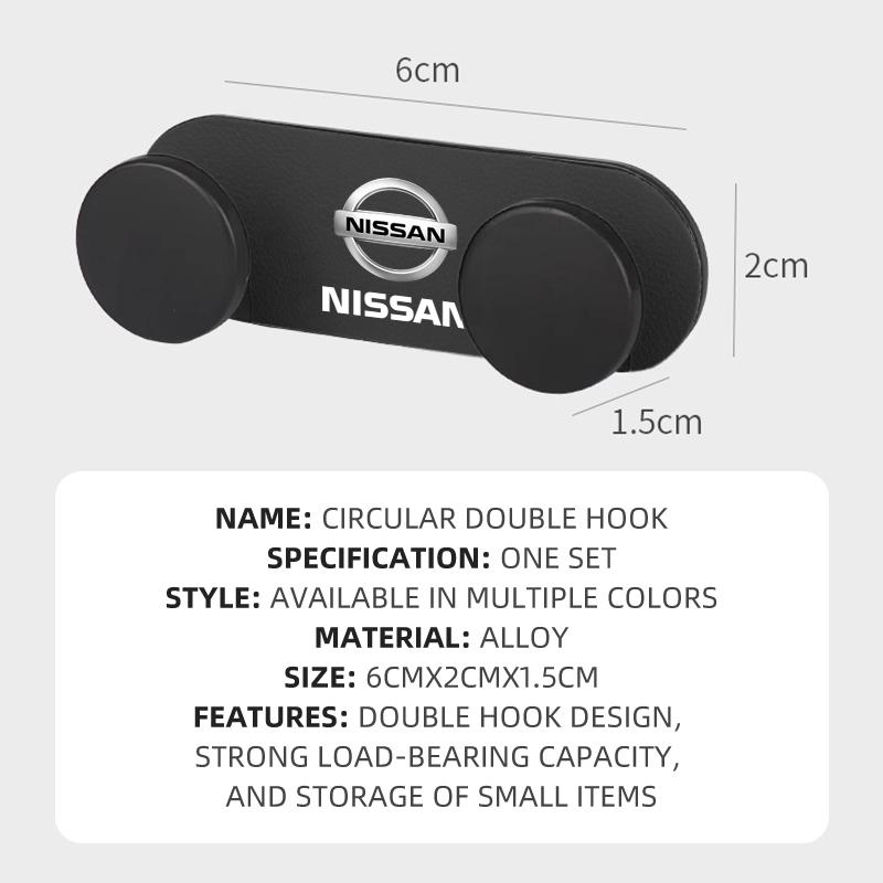 Upgrade Double Interior Hook Organizer Back Seats Headrest Hanger Hook For Nissan Nismo Tiida Teana Juke X-trail Almera Qashqai