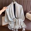 Bohemian Autumn Paisley Cashmere Shawl for Women Jacquard Pashmina Warm Winter Scarves Print Design Lady Foulard Stoles Scarf