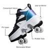 Deform Retractable Roller Shoes Stylish Wheel Shoe for Adults Casual Walk Boys Girls Sneaker Skate 2 in 1 Roller Skates