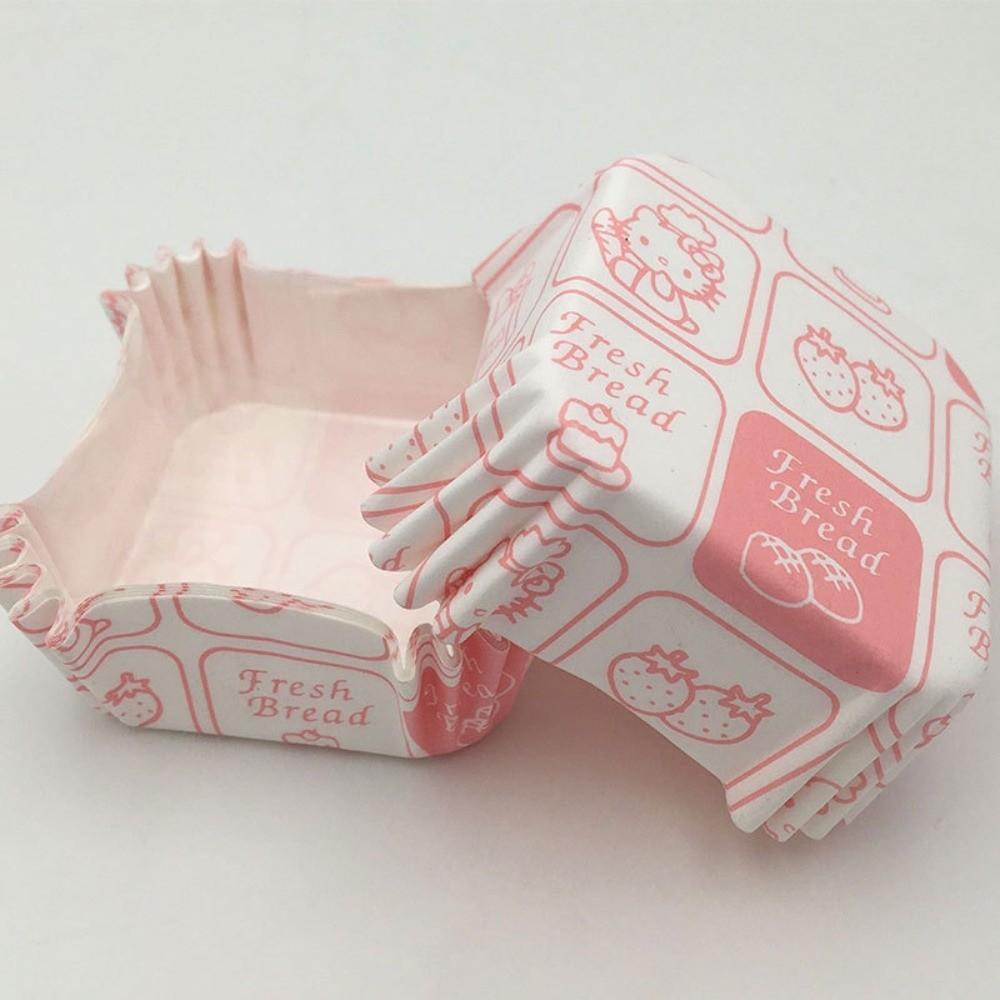 200pcs Muffin Mold Paper Cake Cups Pastry Tool High Temperature Square Cupcake Tray Non-Stick Baking Cake Liners Baking
