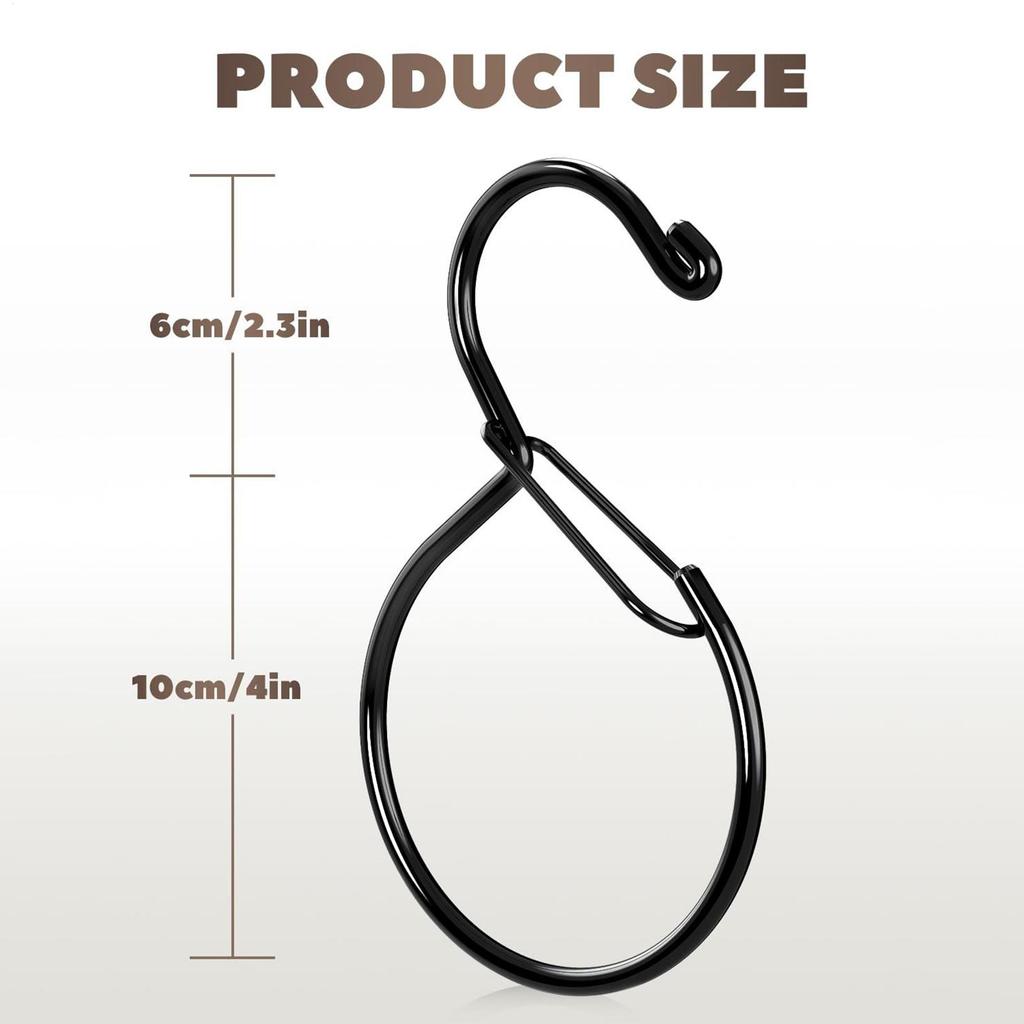 Belt Organizer S Shaped Hook Rust-Proof Belt Storage Hooks For Scarves Purse Bags Accessories Tank Top Hats Apartment Dorm