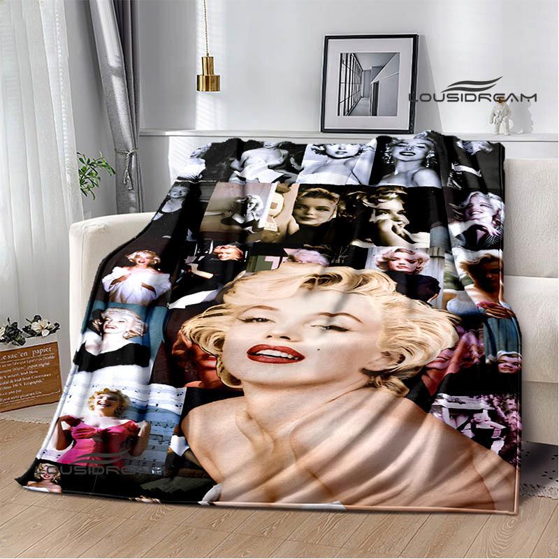 Marilyn Monroe Printed blankets picnic blanket Warm Flannel blankets Soft and comfortable blanket bed linings Birthday Gift
