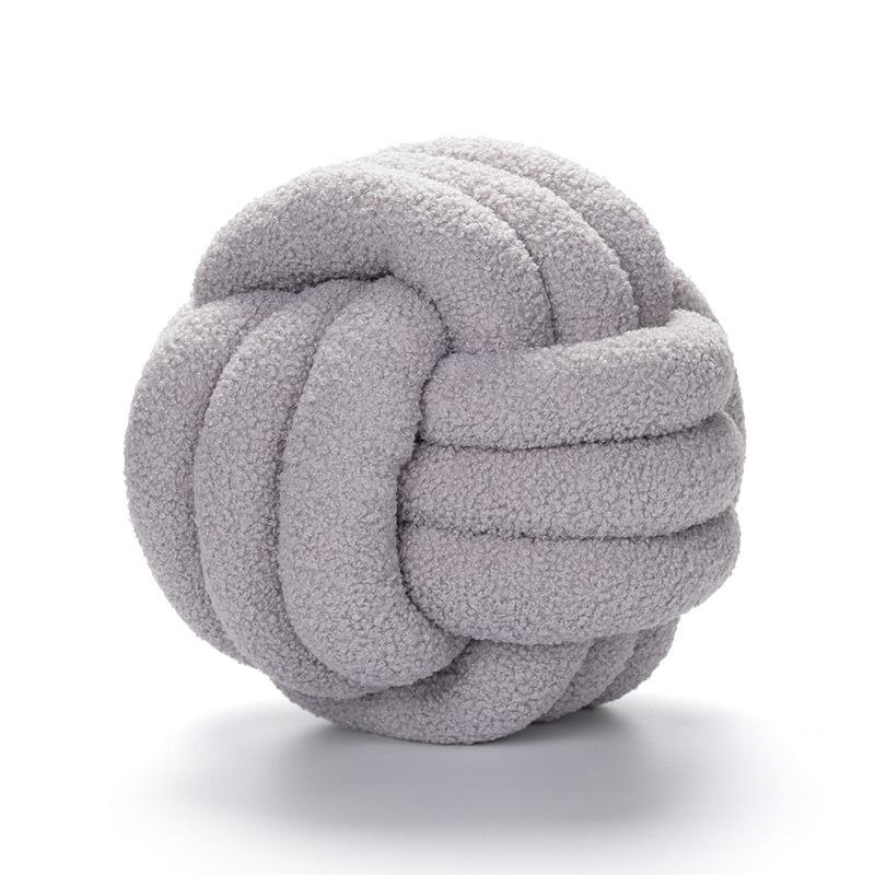 Knotenkissen Ball Weiche Dekokissen für Zuhause Handgefertigter Knotenball Wurfkissen Kissen Heimdeko für Bett Sofa JAF012 28x28cm