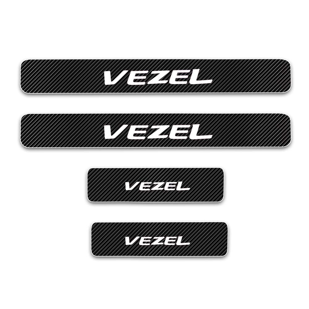 Fits Honda Vezel Door Scuff Plate Side Step Guard Car Carbon Fiber Door Guard