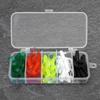 50 Pcs 5 Colors Double Tail Soft Rubber Artificial Fishing Lures Baits Fish Tackle Accessories Kit