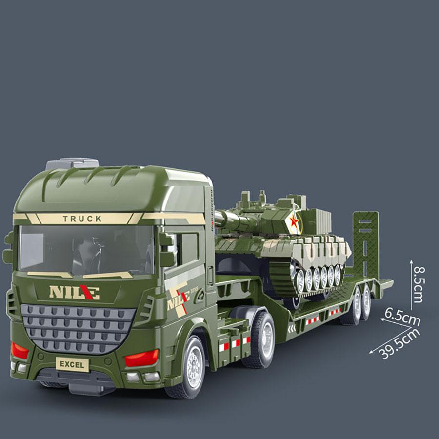 Semi-carrier Container Engineering Set Vehicle Excavator Transport Truck Model Inertial Car Education Toys Gift for Children