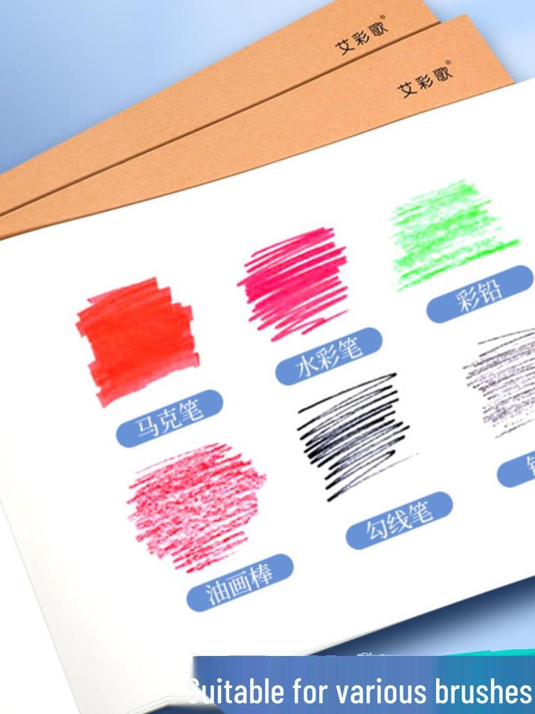 4 Thickened Cowhide Sketchbooks: Blank Doodle Paper for Children and Elementary Art