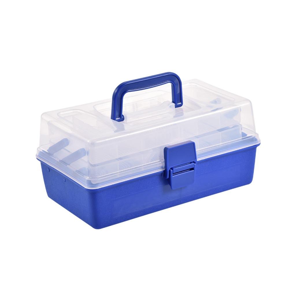 3 Layers Fishing Tackle Storage Box ABS PP Fishing Accessory Box  Outdoor Fishing