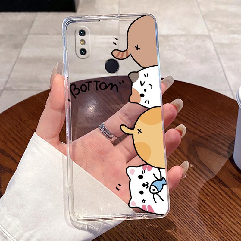 Jelly Casing For Xiaomi Mi A2 Fundas For Xiaomi Mi 6X Capa Clear Silicone Soft TPU Back Cover Cute Cat Rabbit Heart Phone Case