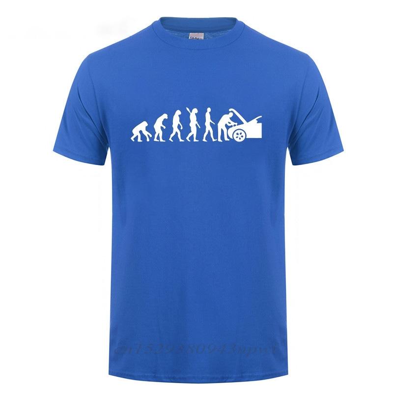 Fathers Day Present Funny Birthday Gift For Dad Husband Boyfriend Men Evolution Auto Mechaniker Mechanic Car Cotton Tshirt