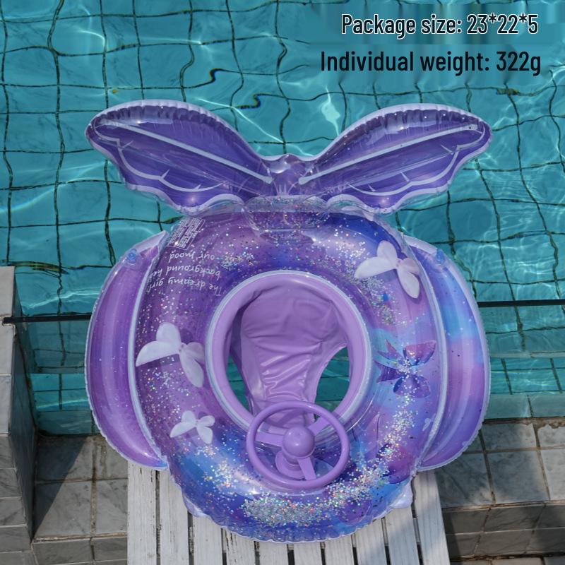 Large Toddler Boat-Themed Swimming Ring with Canopy & Steering Wheel
